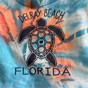 Delray Beach Kids Casual Dress Blue and Orange Tie Dye Size 2T